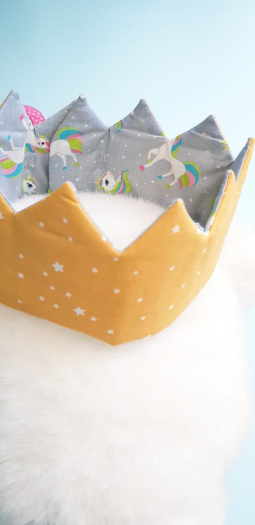 couronne enfant licorne étoilée detail