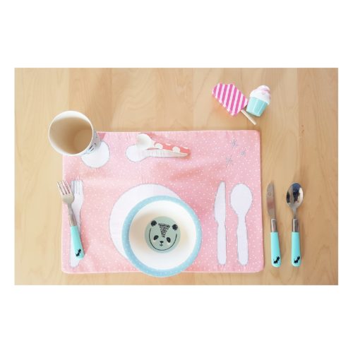 set de table montessori rose